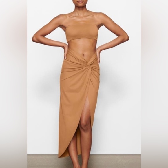 NWT Skims Swim Cover Up Sarong Skirt Almond Size 4X - Picture 1 of 7